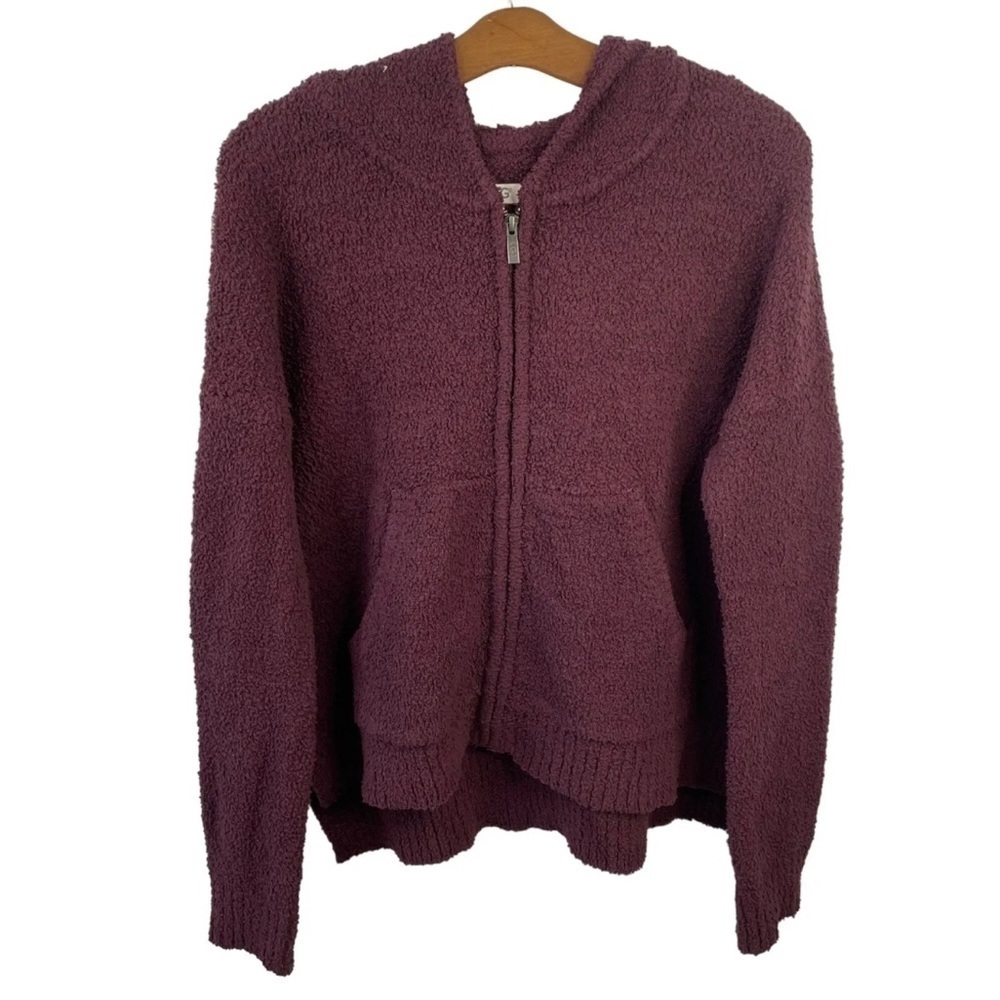 UGG Sherpa Zip Up Hoodie in Maroon